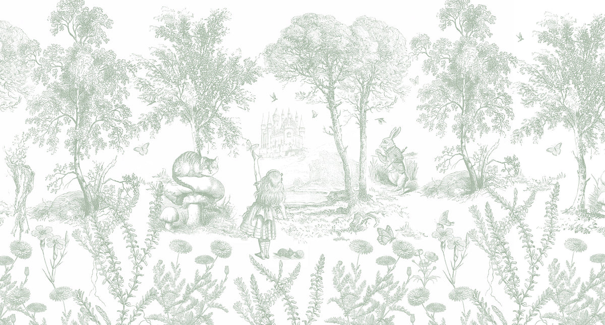 Arteo Alice Mural – green – 500x270 cm