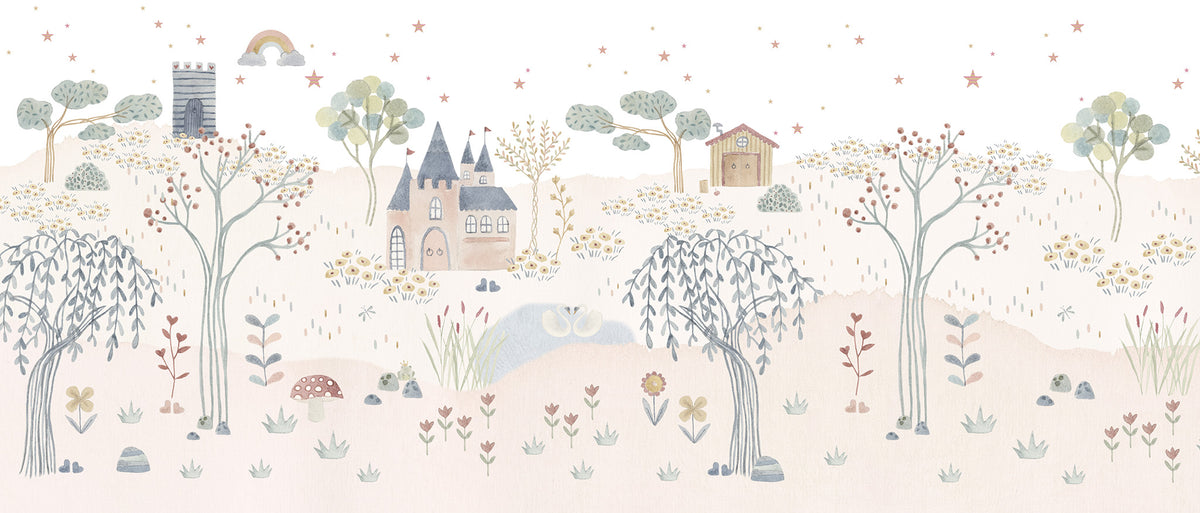 Castle Mural – colorful – 500x270 cm