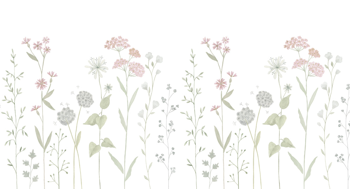 Garden Mural – pink – 500x270 cm