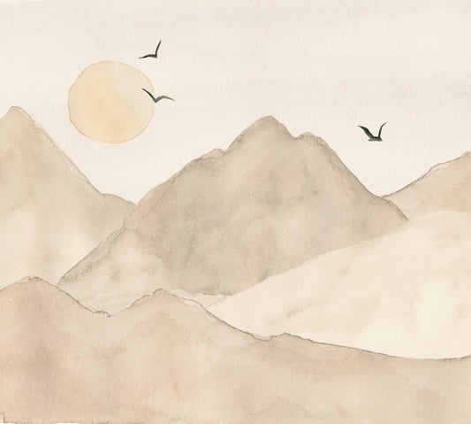 Mountains Mural – beige