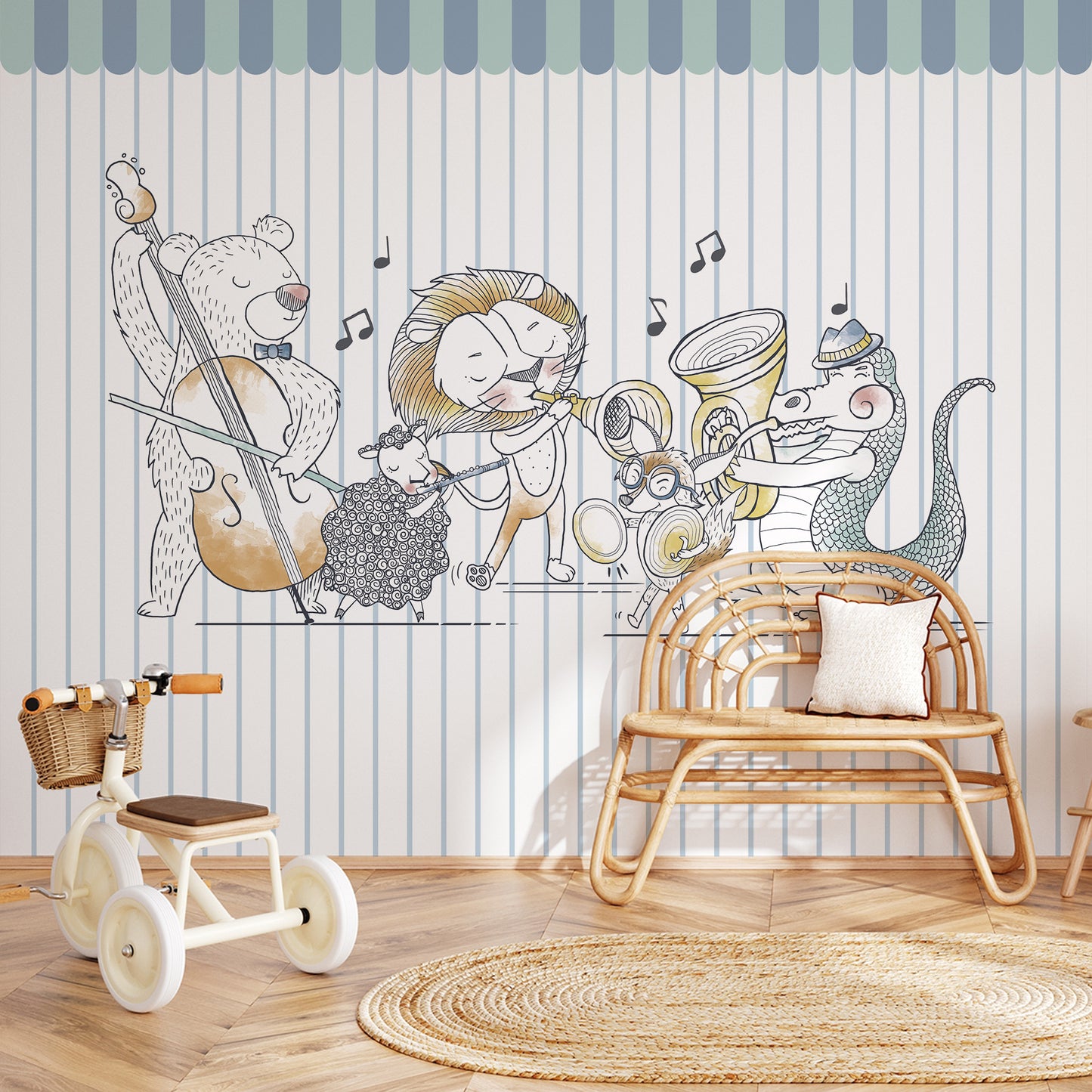 Papel de parede Orquestra Bichos