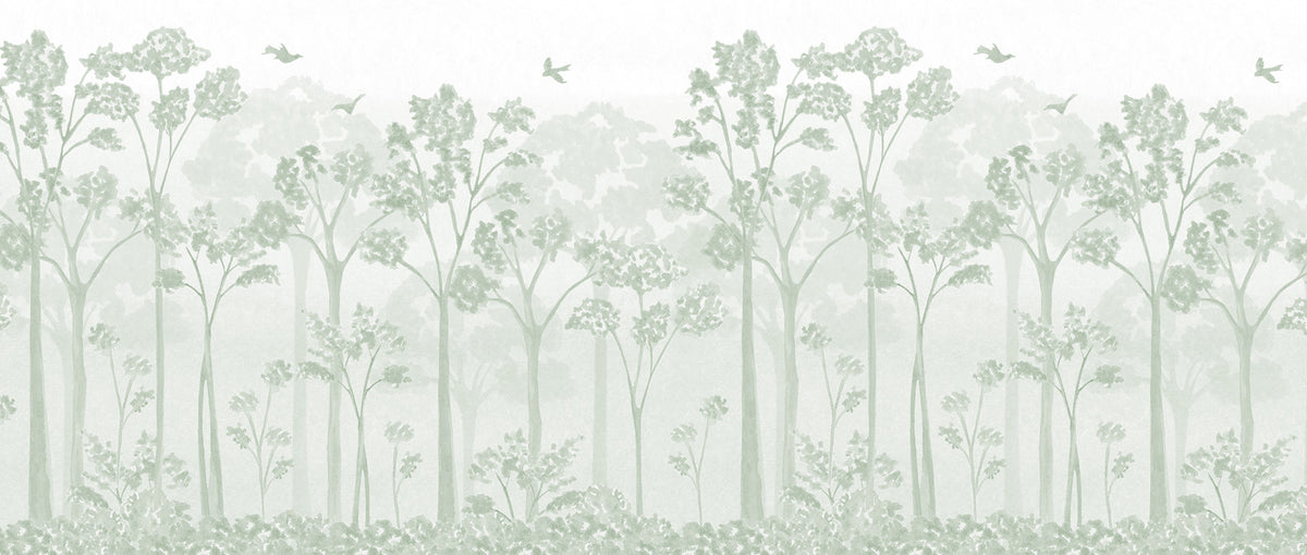 Landscape Mural – green – 400x170 cm
