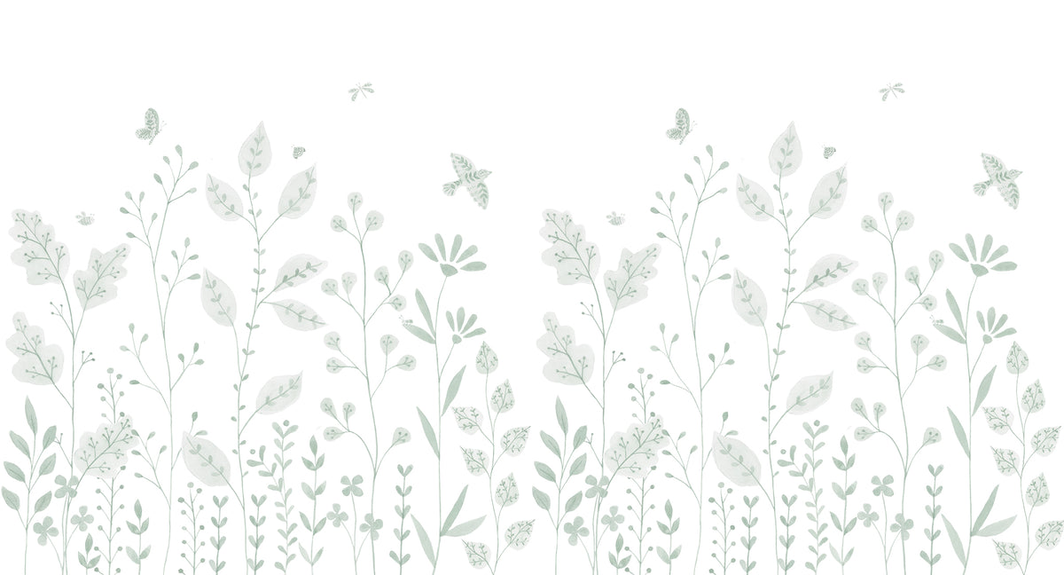 Porcelain Garden Mural – green – 500x270 cm