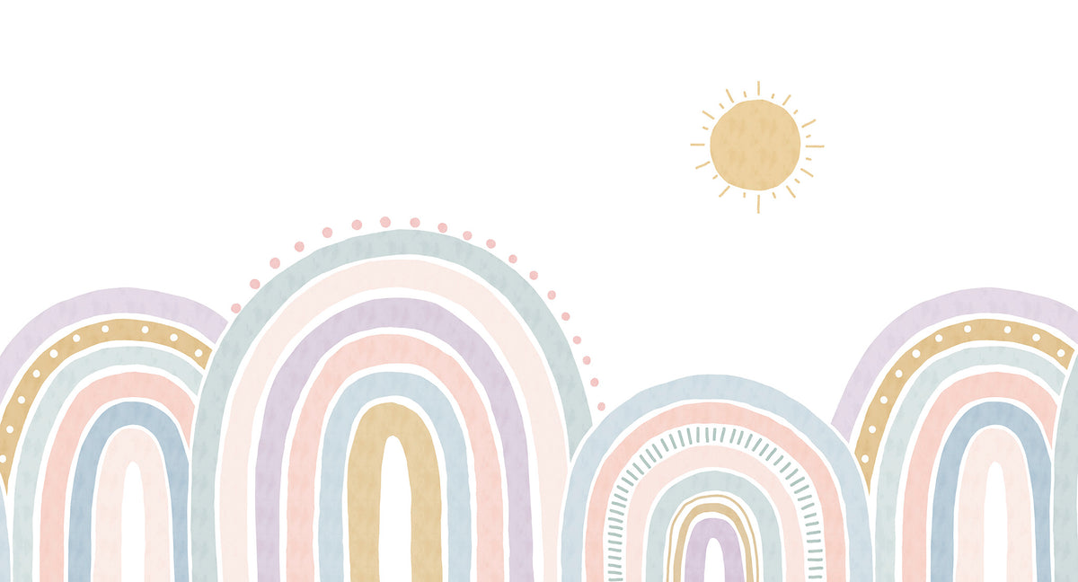 Sheepy Rainbow Mural – colorful – 500x270 cm