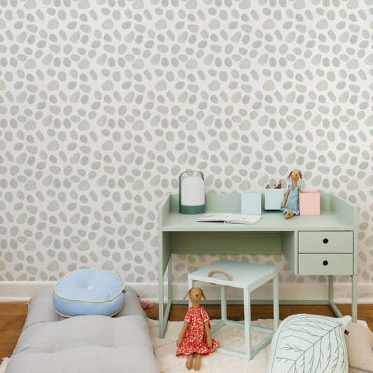Pebbles Wallpaper – green