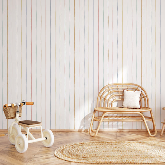 Sheepy Stripes Wallpaper – colorful