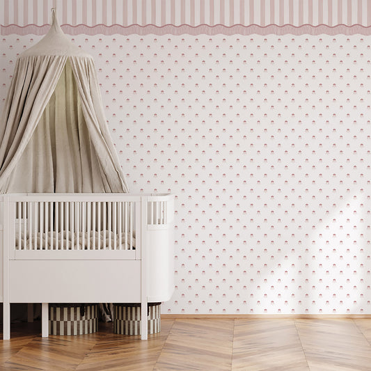 Victorian Mini Paris Wallpaper – pink