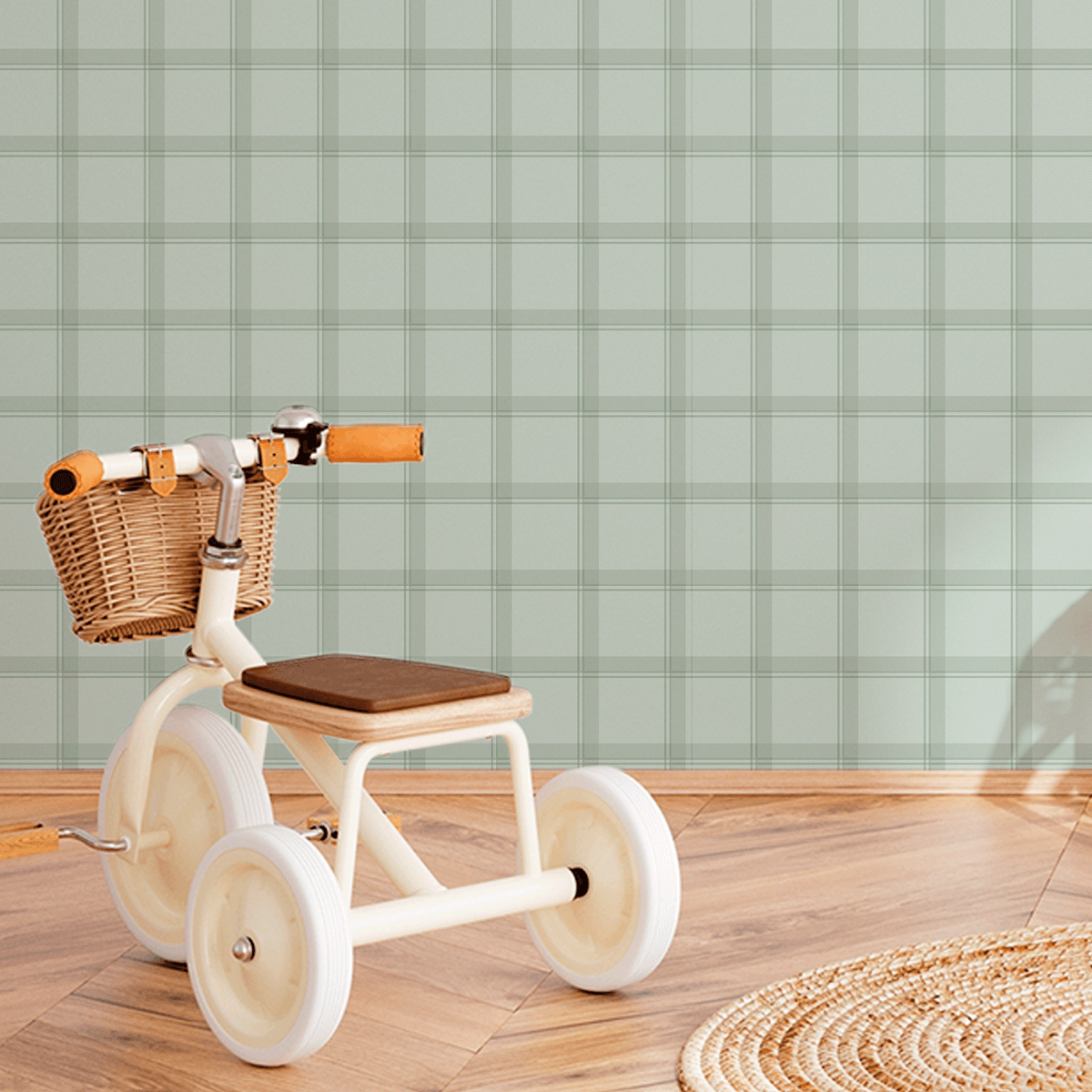 Double Check Pastel Wallpaper – green