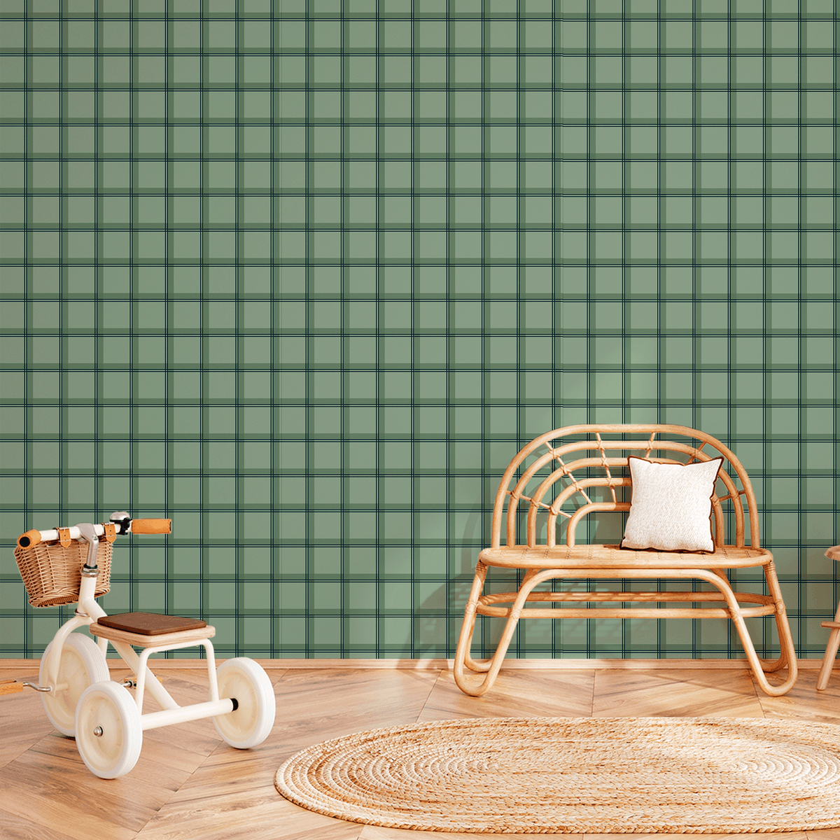 Double Check Wallpaper – green