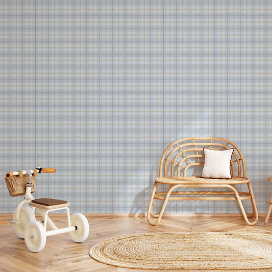Tartan Plaid Wallpaper – blue