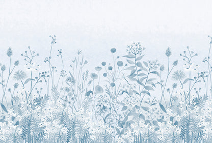 Lush Garden Mural – blue – 400x270 cm