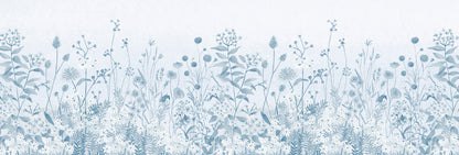Lush Garden Mural – blue – 500x170 cm