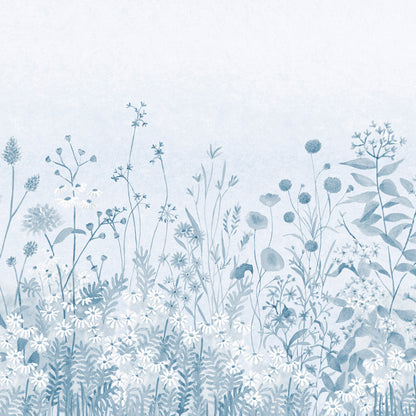 Lush Garden Mural – blue