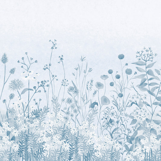 Lush Garden Mural – blue