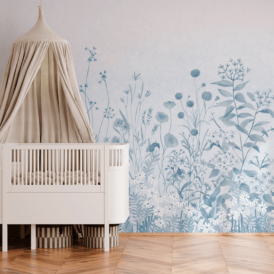 Lush Garden Mural – blue