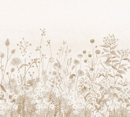 Lush Garden Mural – beige – 300x270 cm
