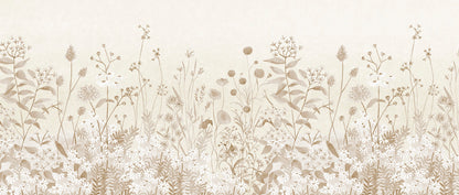 Lush Garden Mural – beige – 400x170 cm