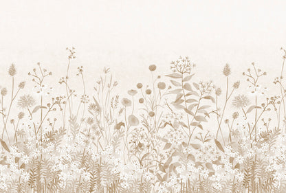 Lush Garden Mural – beige – 400x270 cm