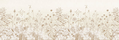 Lush Garden Mural – beige – 500x170 cm