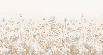 Lush Garden Mural – beige – 500x270 cm