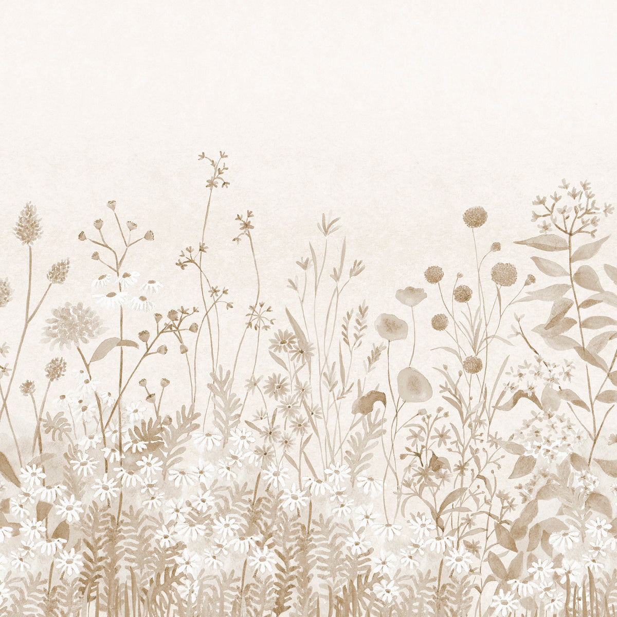 Lush Garden Mural – beige