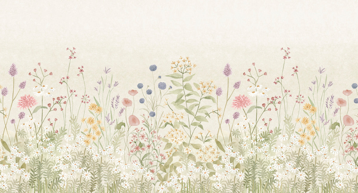 Lush Garden Mural – colorful – 500x270 cm