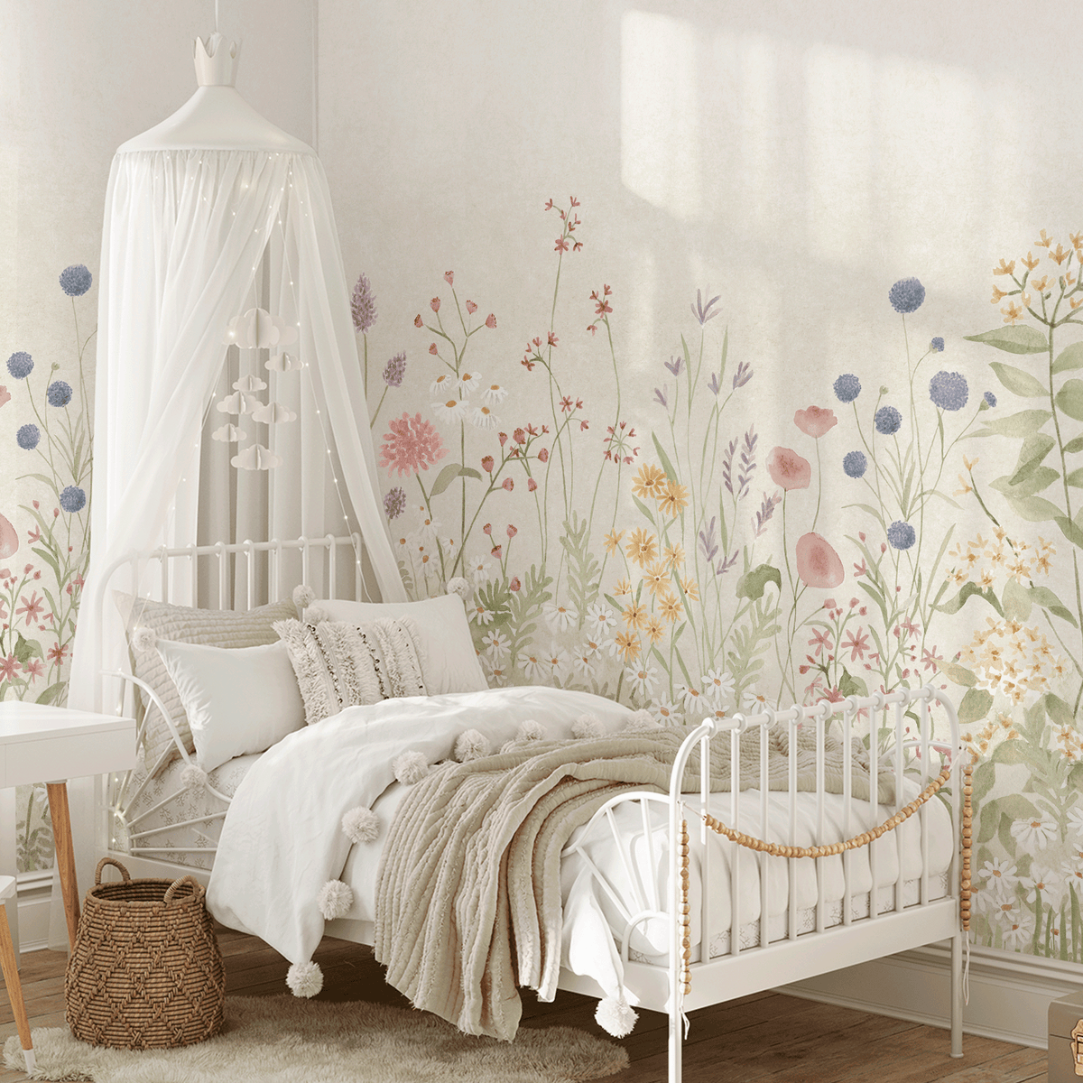 Lush Garden Mural – colorful