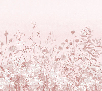 Lush Garden Mural – pink – 300x270 cm