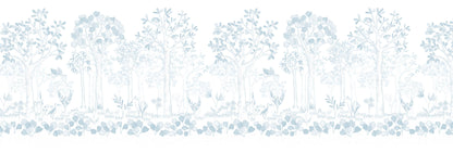 Mural de Parede Folhas Flutuantes – cor azul – 500x170 cm