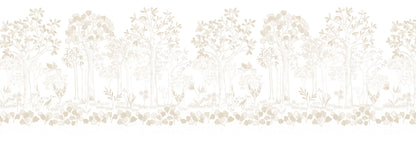 Mural de Parede Folhas Flutuantes – cor bege – 500x170 cm
