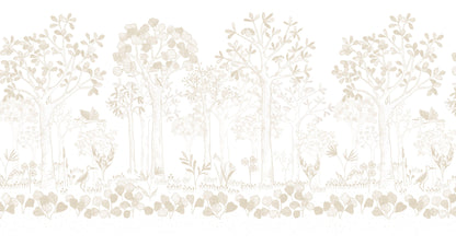 Mural de Parede Folhas Flutuantes – cor bege – 500x270 cm