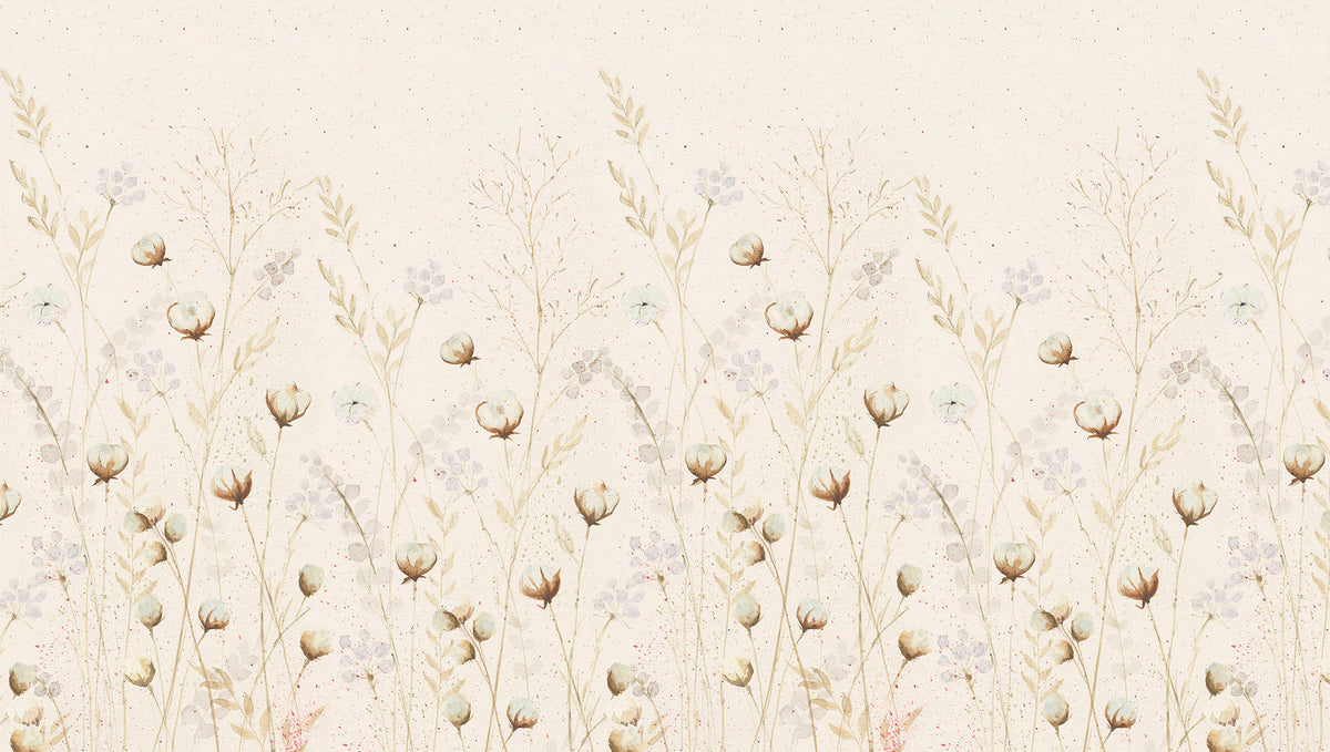 Cotton Garden Mural – beige – 300x170 cm