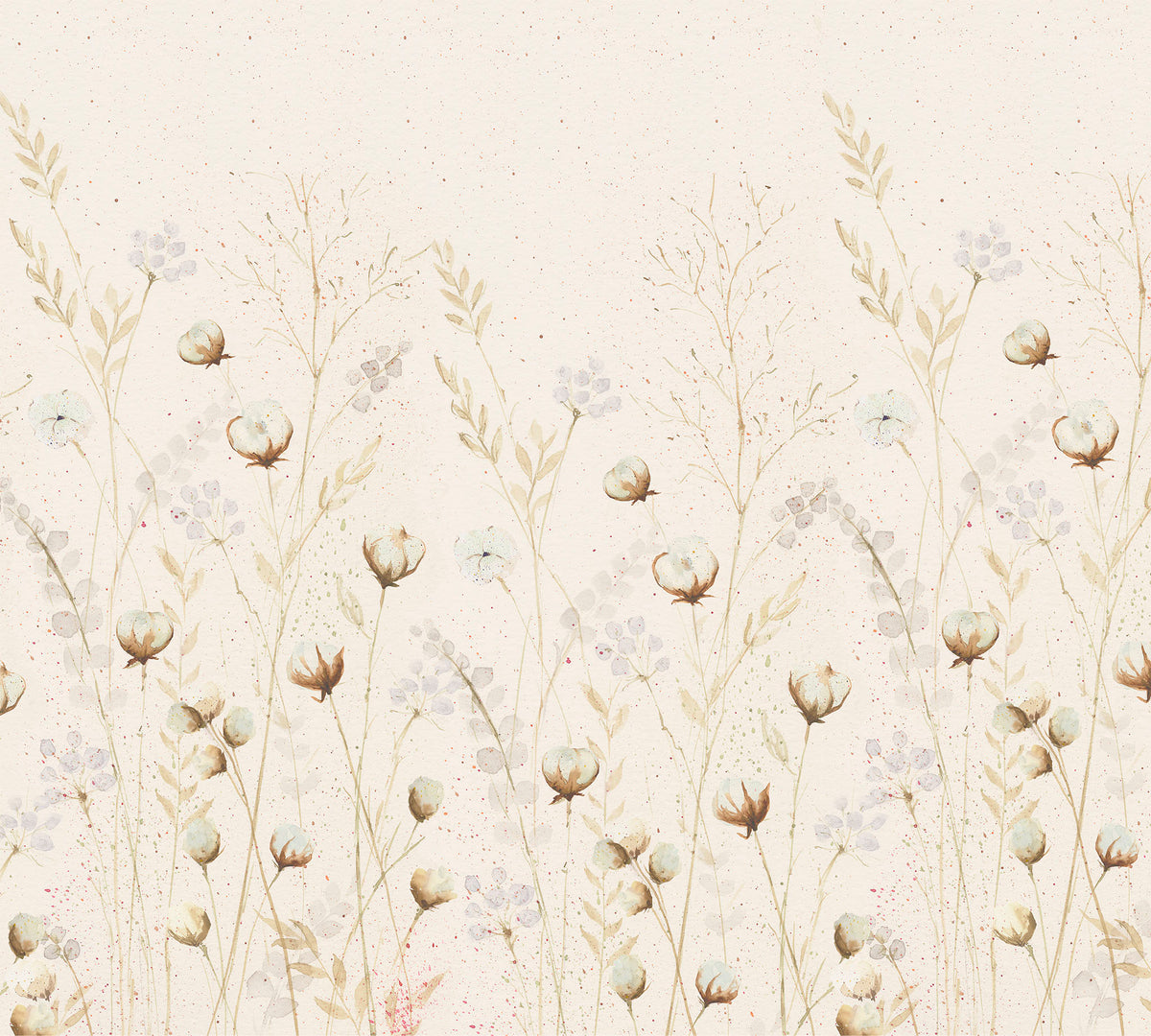Cotton Garden Mural – beige – 300x270 cm