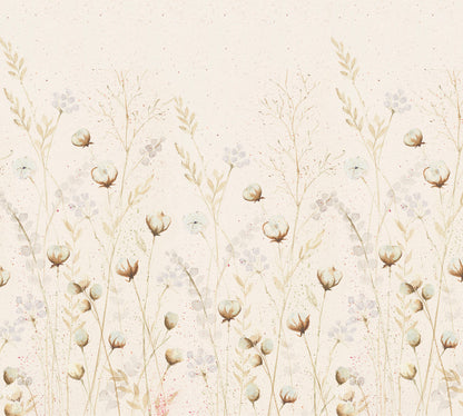 Cotton Garden Mural – beige – 300x270 cm