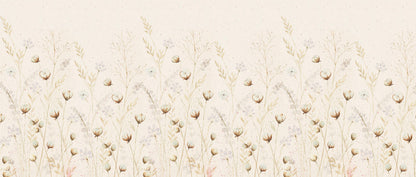 Cotton Garden Mural – beige – 400x170 cm