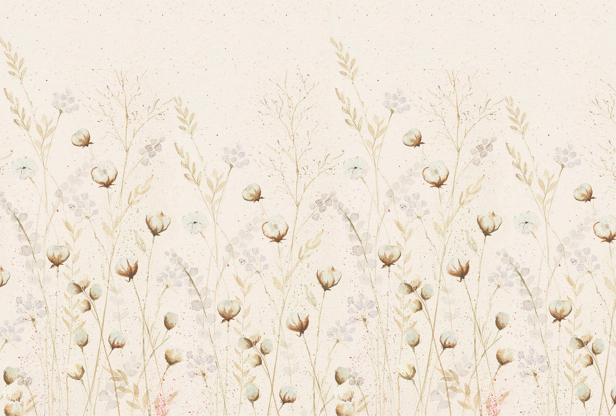 Cotton Garden Mural – beige – 400x270 cm