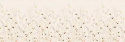 Cotton Garden Mural – beige – 500x170 cm