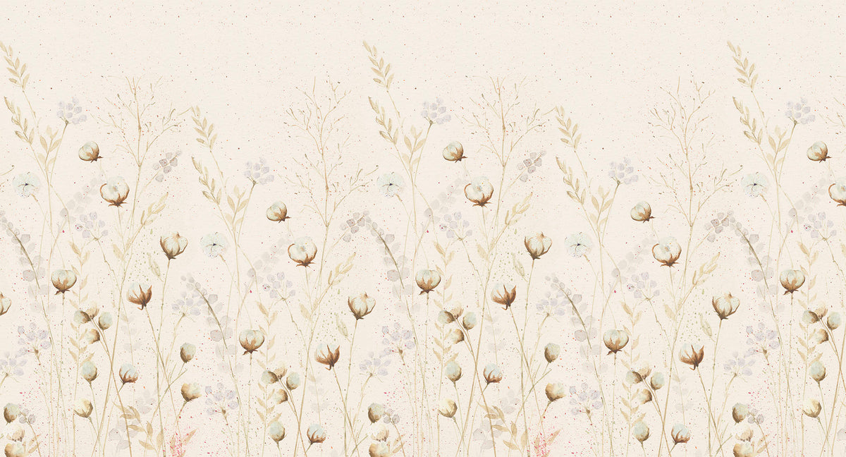 Cotton Garden Mural – beige – 500x270 cm