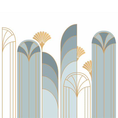 Art Deco Arch Mural – blue