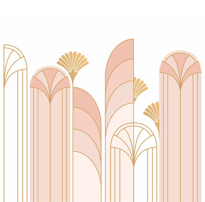 Art Deco Arch Mural – pink
