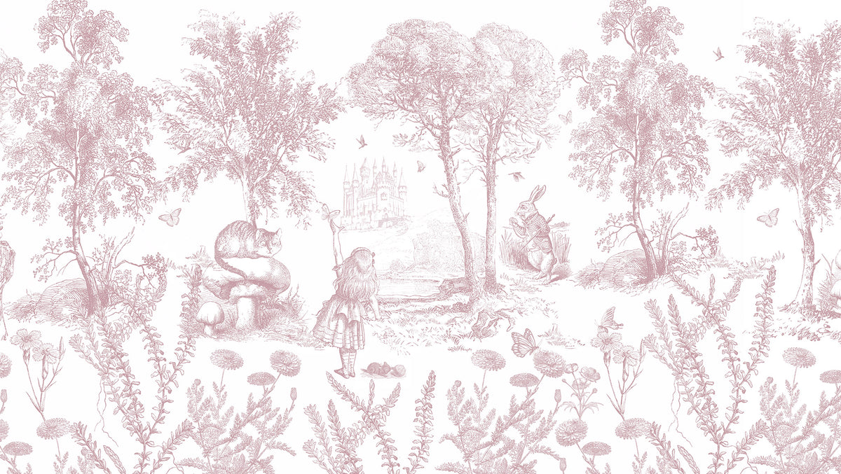 Arteo Alice Mural – pink – 300x170 cm