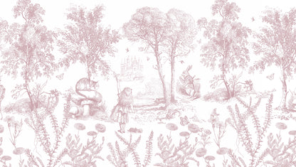 Arteo Alice Mural – pink – 300x170 cm