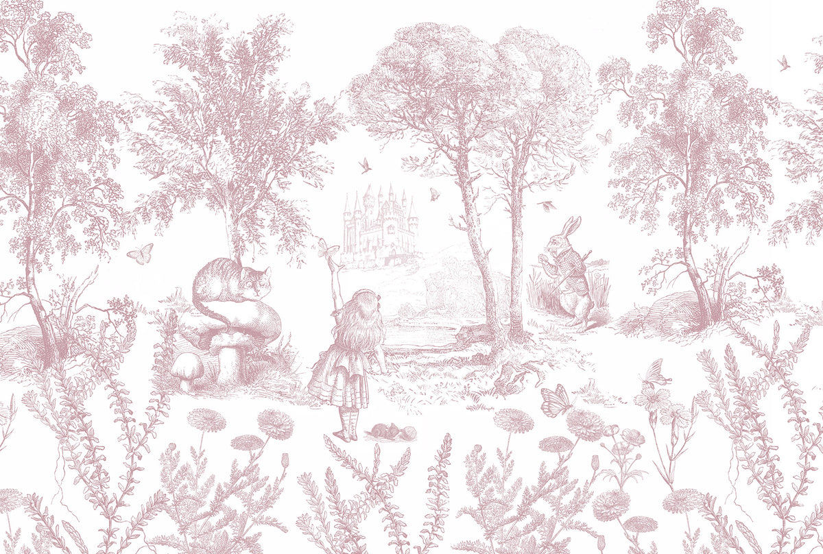 Arteo Alice Mural – pink – 400x270 cm