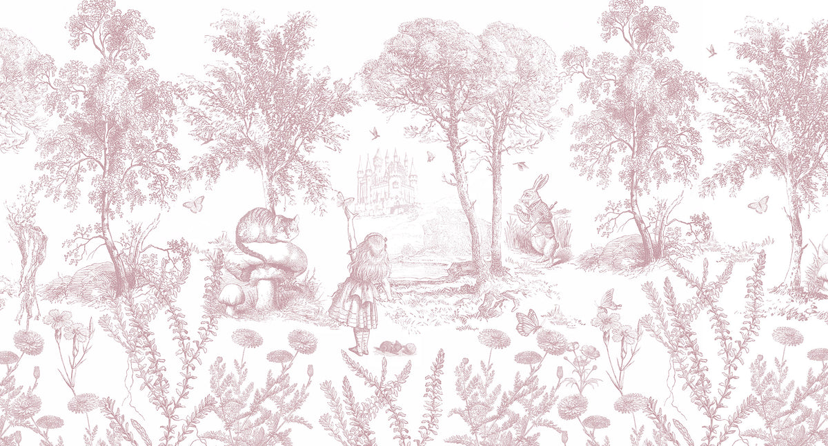 Arteo Alice Mural – pink – 500x270 cm