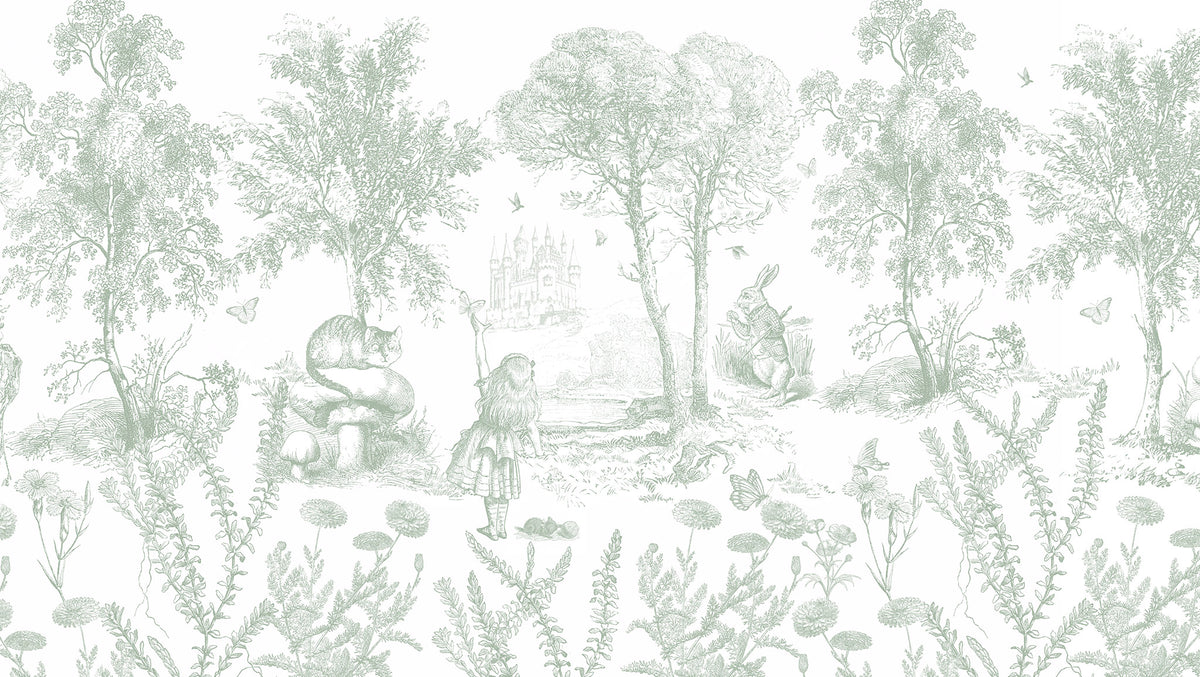 Arteo Alice Mural – green – 300x170 cm