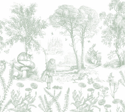 Arteo Alice Mural – green – 300x270 cm