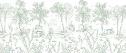Arteo Alice Mural – green – 400x170 cm