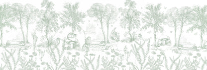 Arteo Alice Mural – green – 500x170 cm