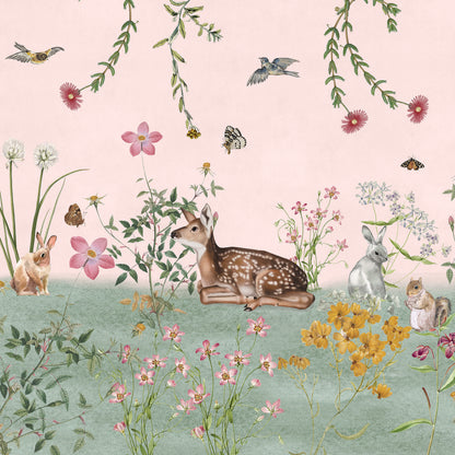 Mural de Parede Arteo Bosque – cor rosa