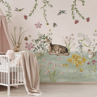 Mural de Parede Arteo Bosque – cor rosa